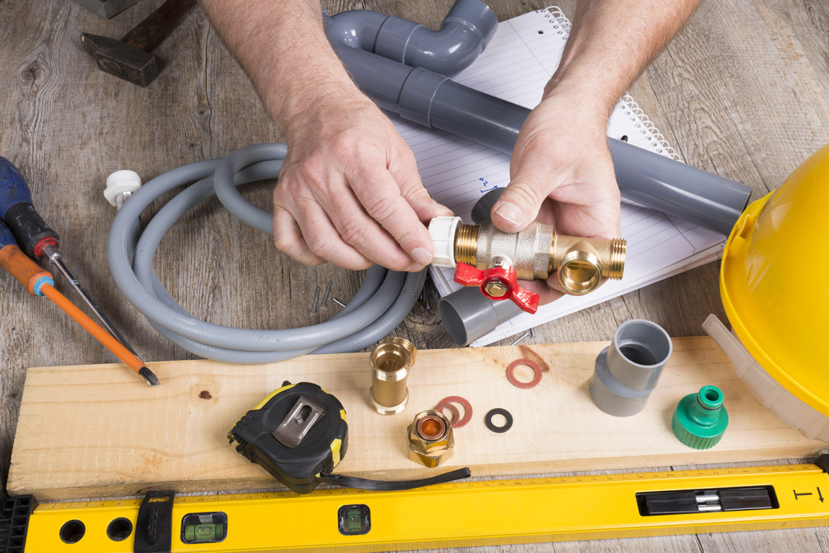 plumbing do-it-yourself with different tools
